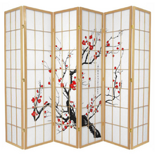 6 Panel Cherry Blossom Room Divider Screen